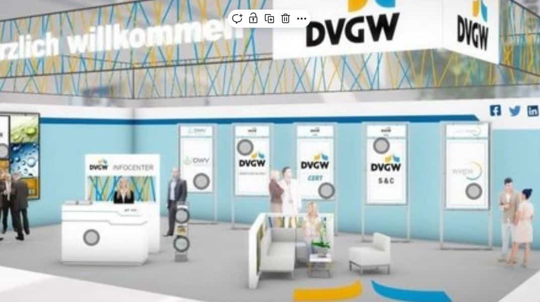 DVGW-Stand (c) DVGW Grafik DVGW-Messestand