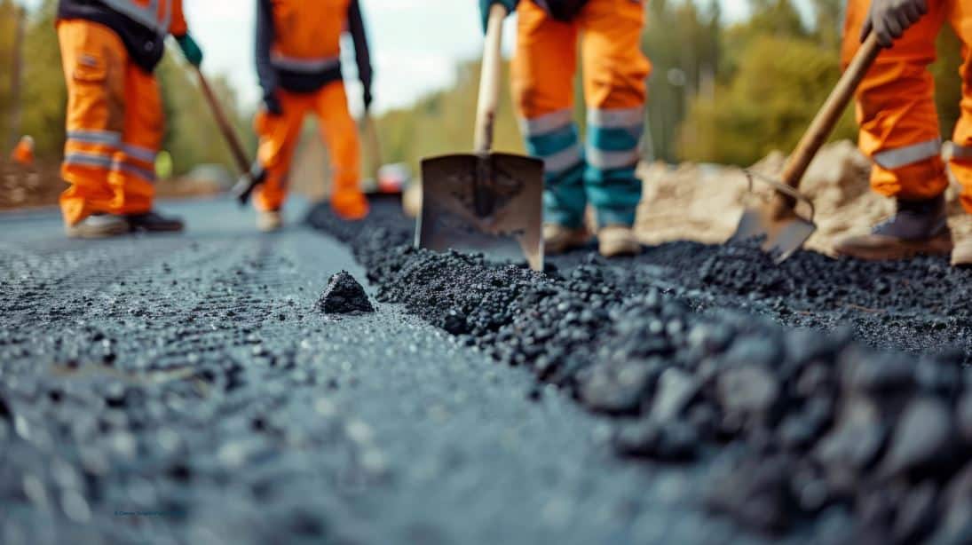 Schlacke wird zu Asphalt