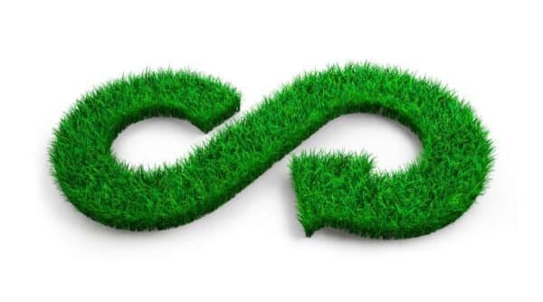 Circular Economy-Zeichen, (c) Canva, BsWei, Getty Images Symbol Circular Economy