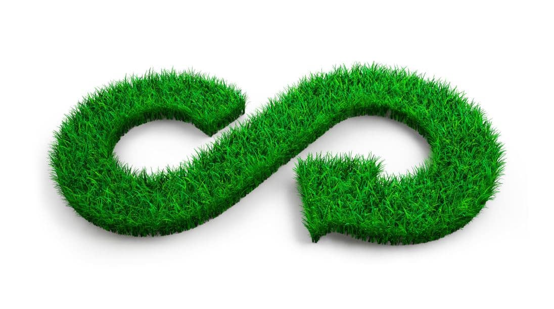 Circular Economy-Zeichen, (c) Canva, BsWei, Getty Images Symbol Circular Economy