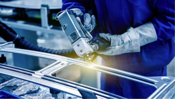 Autoteile kleben, (c) Canva, Jenson Getty Images Auftragen von Klebstoff auf Autoteile